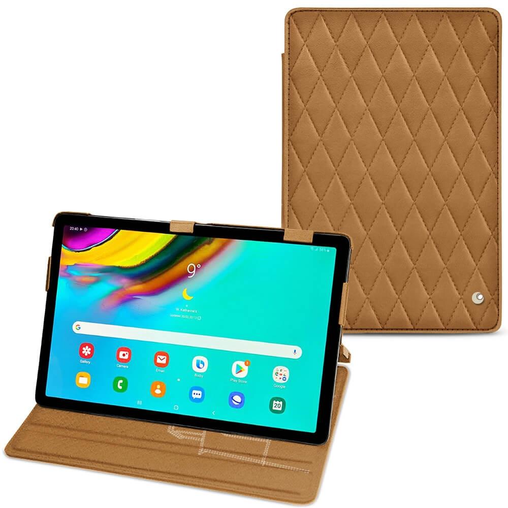 Noreve Lederschutzhülle horizontal (Galaxy Tab S5e), Tablet Hülle, Braun