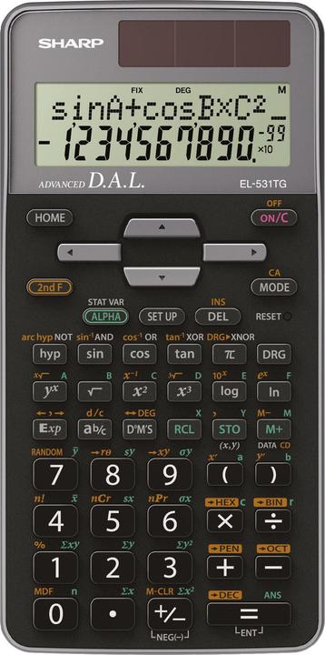 Actual product image Sharp School calculator EL-531 TG-GY, colour: grey (Batteries)