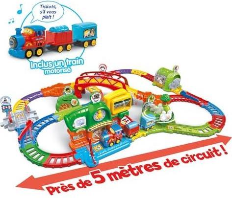 Produktbild VTech Tut Tut Bolides - Super circuit train éducatif (+ Adam train marchand)