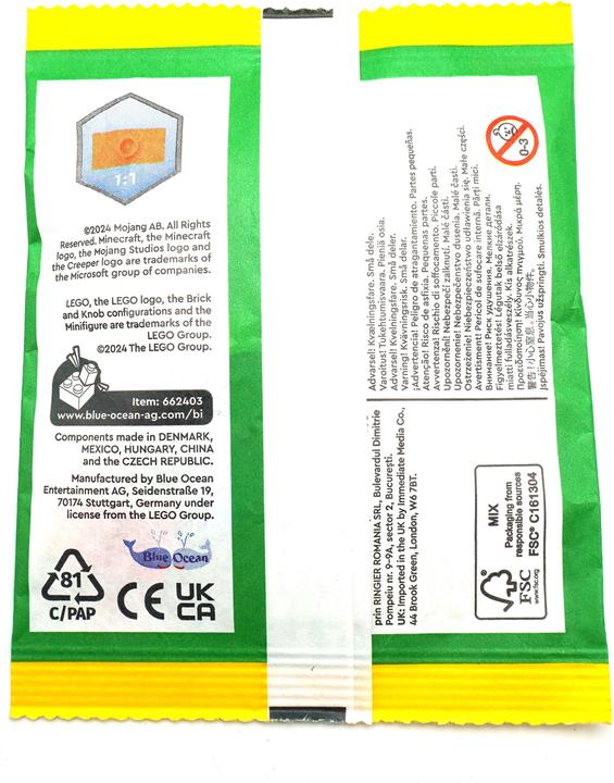 Energy Label LEGO Minecraft Zombie and Baby Zombie + TNT - 662403 NEW! Quantity 1x (662403)