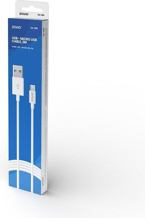 Image du produit Savio USB A-Micro B USB (2 m, USB 2.0)