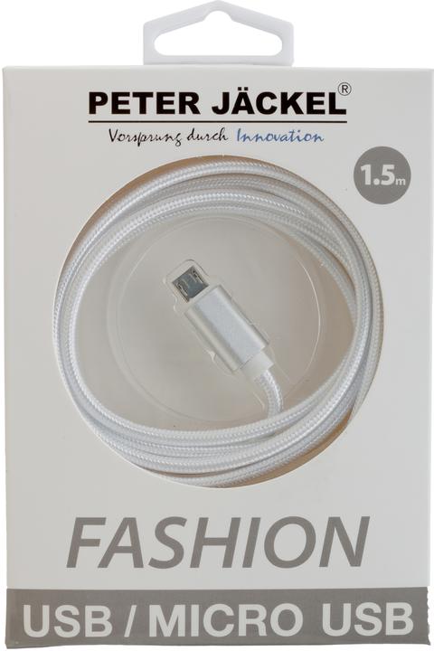 Actual product image Peter Jäckel FASHION 1.5m USB Data Cable White for Micro-USB with Sync and Charge Function (1.50 m)