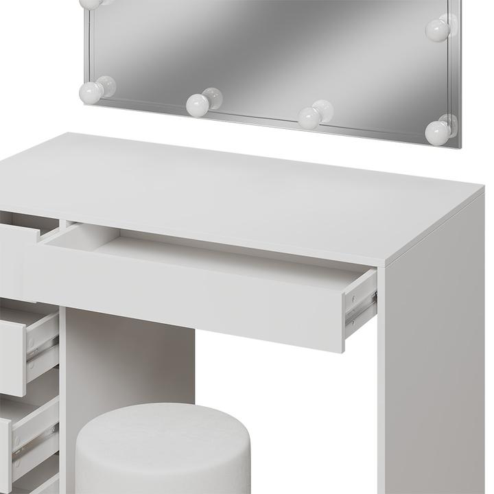 Image du produit Vicco Thalia avec tabouret et éclairage (100 x 50 x 75.50 cm)