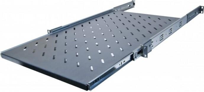 Image du produit Dexlan Tablette extensible 19" 1U 750mm T noir - rail(x) pour rack