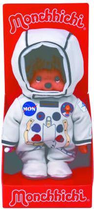 Produktbild Monchhichi Sekiguchi 221257 Original Junge Astronaut, aus braunem Plüsch, im weissen Raumfahrtoverall, ca. 20 c (20 cm)
