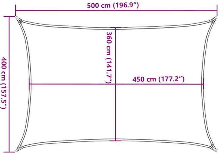 Produktbild vidaXL Sonnensegel 160 g/m² Rechteckig HDPE (4 x 5 m)