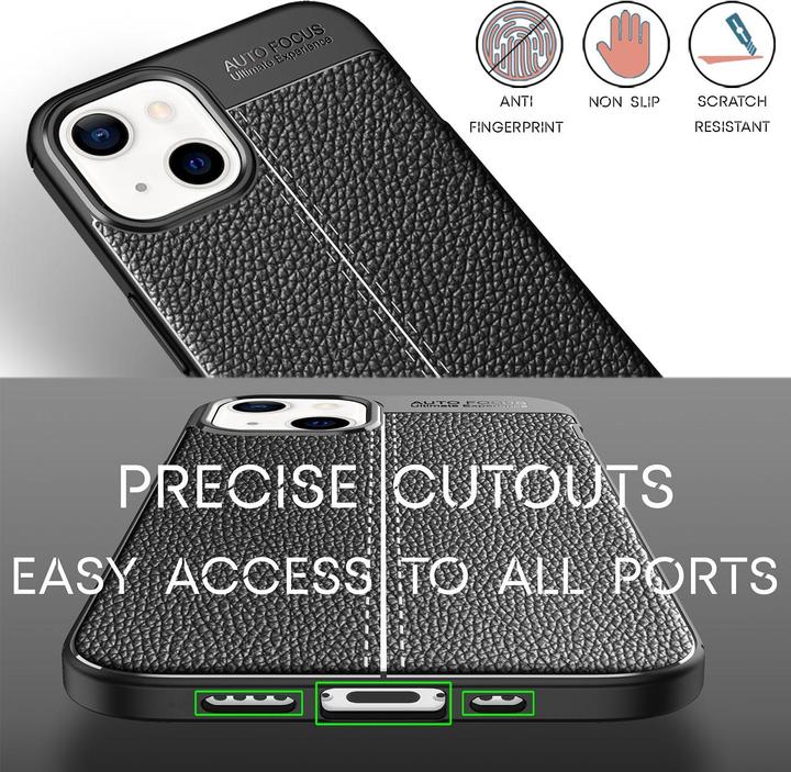 Actual product image Nalia Leather Look Silicone Cell Phone Case (Apple iPhone 13 mini)