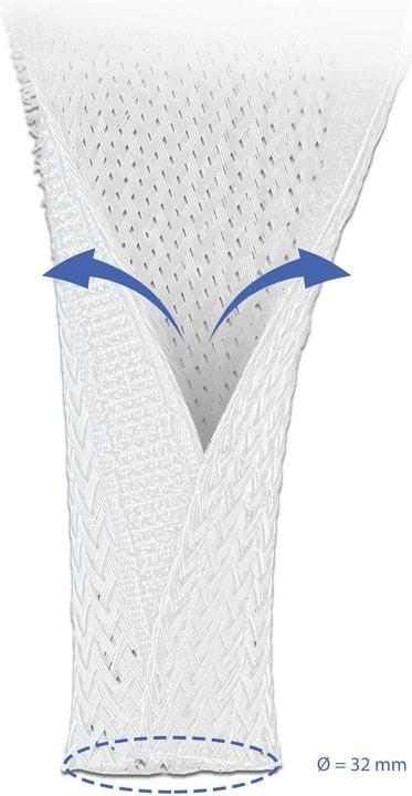 Actual product image Delock Braided hose with Velcro 10 m x 32 mm white (Cable conduit, 1000 cm)