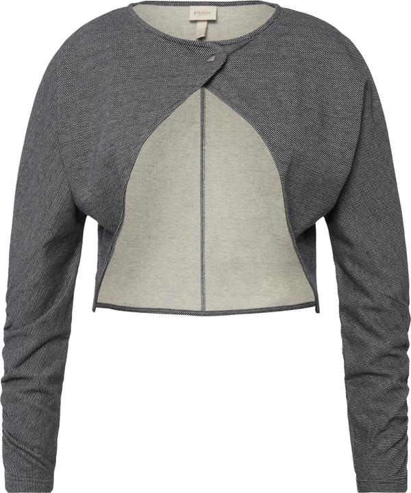 Image du produit Ulla Popken Sweat-shirt boléro en coton bio, manches longues chauve-souris et col rond (56)