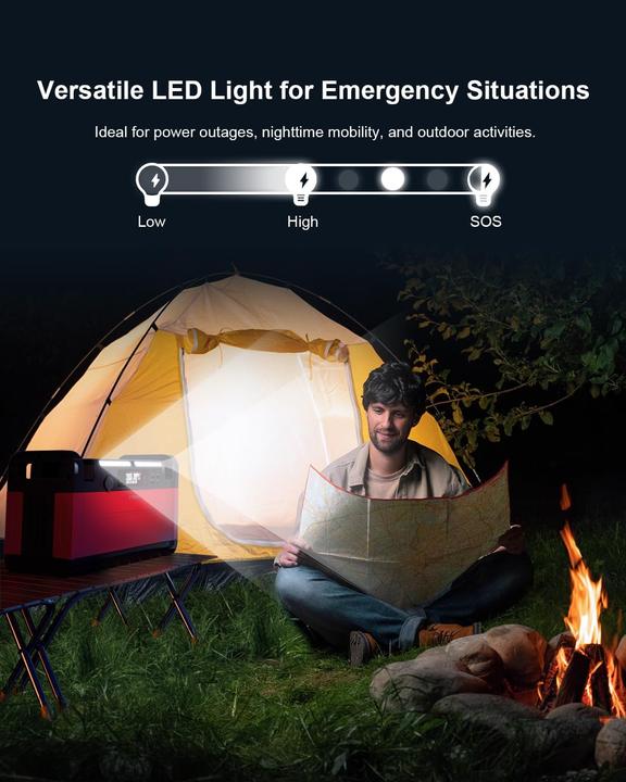 Produktbild Ctechi Tragbare Powerstation GT1500 mit LiFePO4 Batterie (1210 Wh)