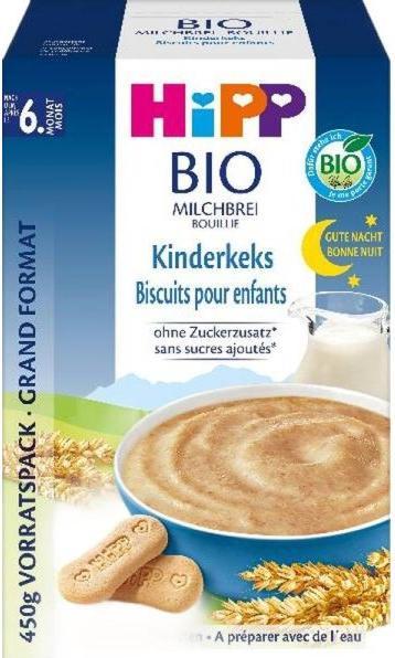 Actual product image Hipp bonne nuit bouillie bio biscuits pour enfants pdr (450 g)