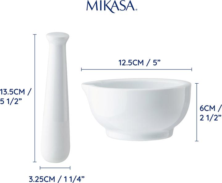 Immagine prodotto Mikasa Pestello e mortaio in porcellana Chalk, bianco