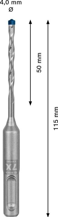 Produktbild Bosch Professional Zubehör EXPERT SDS plus-7X Hammerbohrer, 4 x 50 x 115 mm (4 Millimeter)