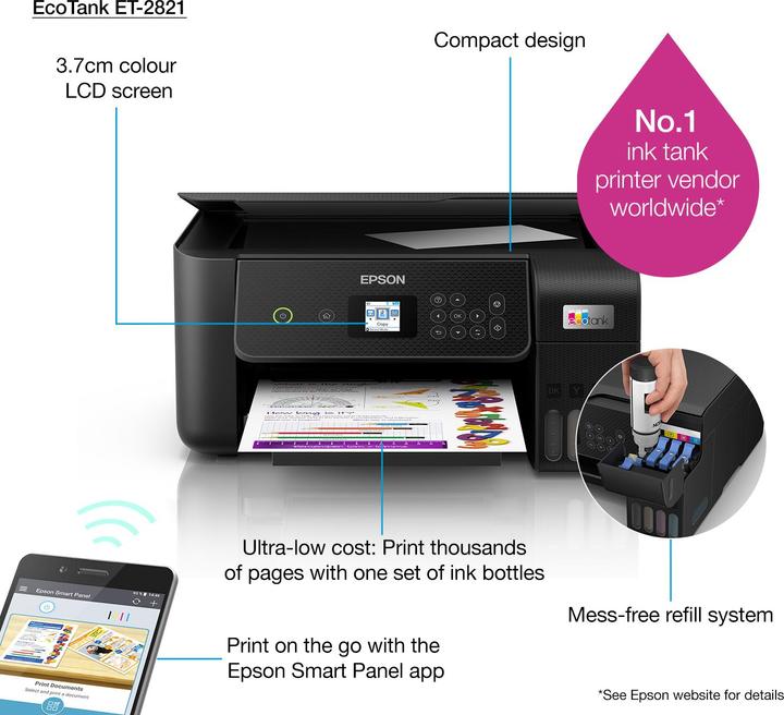 Immagine prodotto Epson EcoTank ET-2821 (Eco-Tank, Colore)