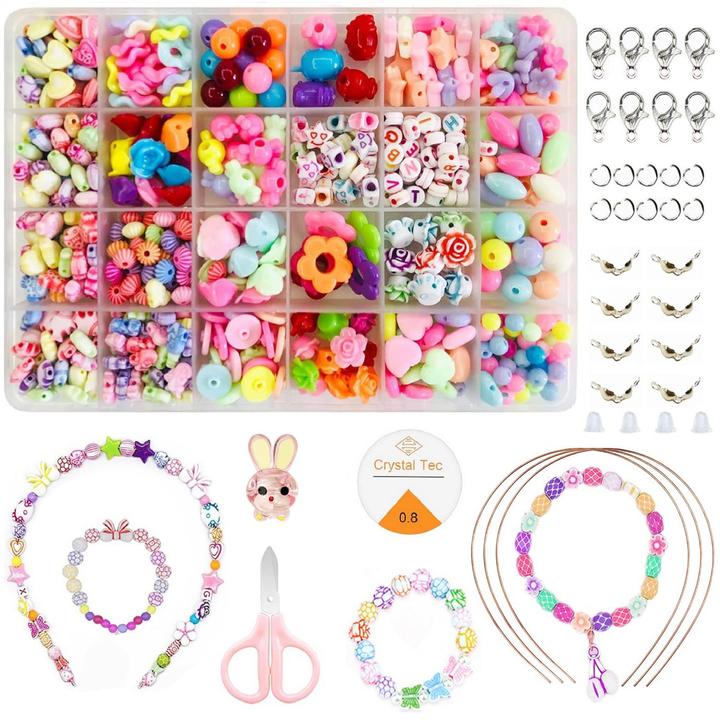 Produktbild Activity Board Perlen zum Auffädeln Kinder, Schmuck DIY Stringing Set Armbänder Halsketten
