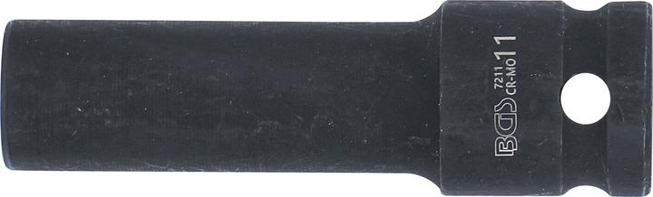 Produktbild BGS Kraft-Steckschlüssel-Einsatz Sechskant, tief | Antrieb Innenvierkant 12,5 mm (1/2") | SW 11 mm (11 mm)