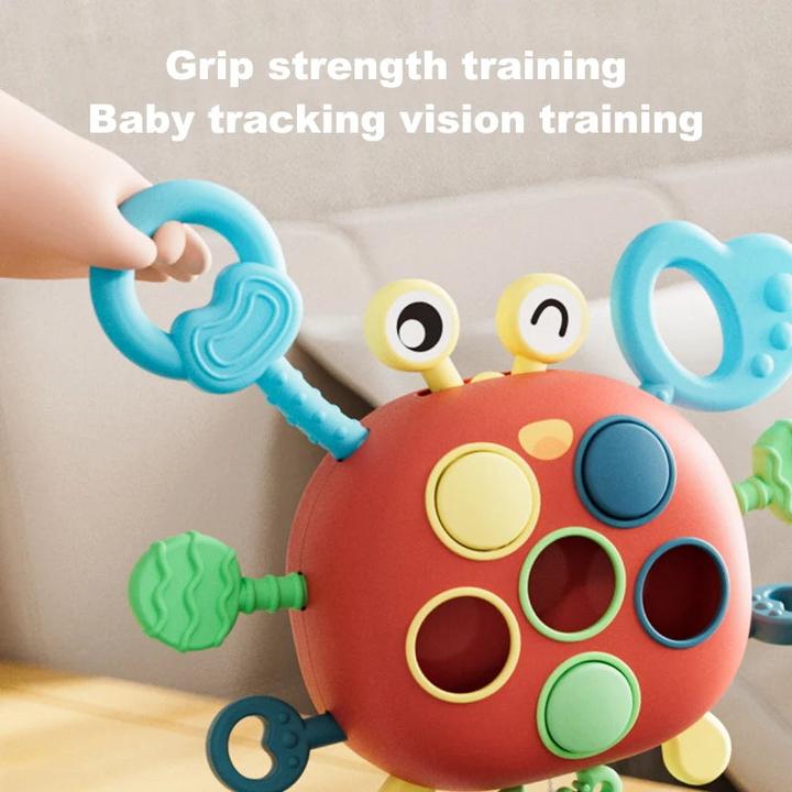 Actual product image Activity Board Crab Fun Pull