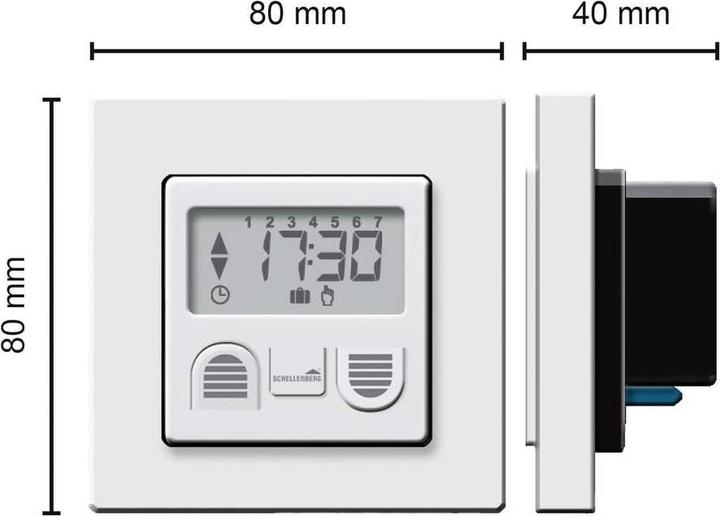 Actual product image Schellenberg 25576 Timer IP20 flush-mounted