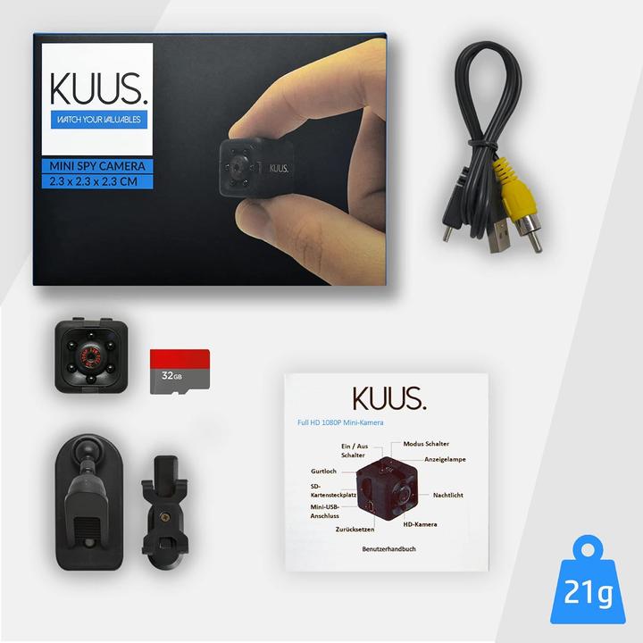 Produktbild Kuus. Mini-Überwachungskamera, Innen (1920 x 1080 Pixels)
