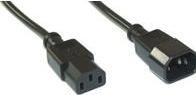 Produktbild InLine Kaltgeraeteverlaengerung schwarz 1m (1 m, C13)