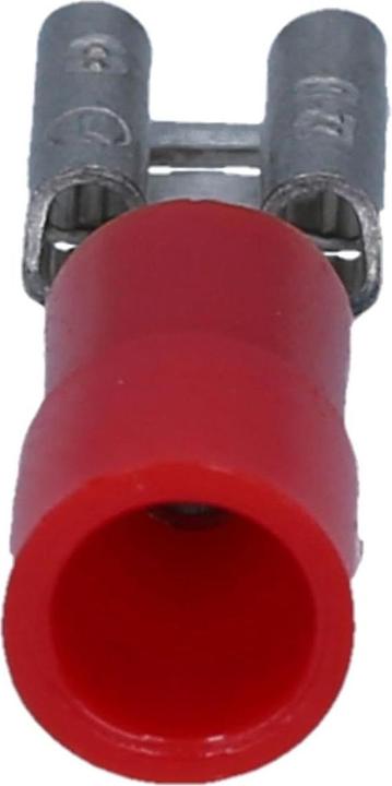 Produktbild Kalitec 100 Stück FHR285 Flachsteckhülse rot 2,8x0,5 I 0,5-1,5mm² Kabelverbinder I teilisoliert I Me