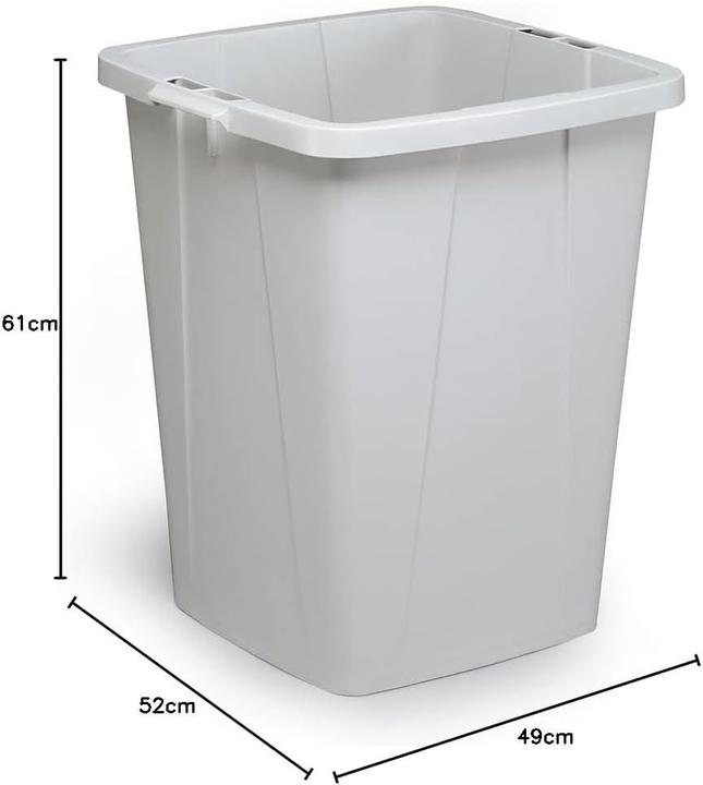 Actual product image Durable Eco Waste Bin with Handles, Blue Angel Certified, Recyclable, 6-Pack (90 l)