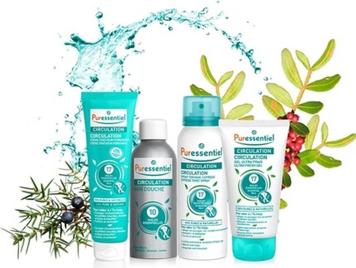 Actual product image Puressentiel Circulation Moisturising Cream with 17 Essential Oils 100ml (Body cream, 100 ml)