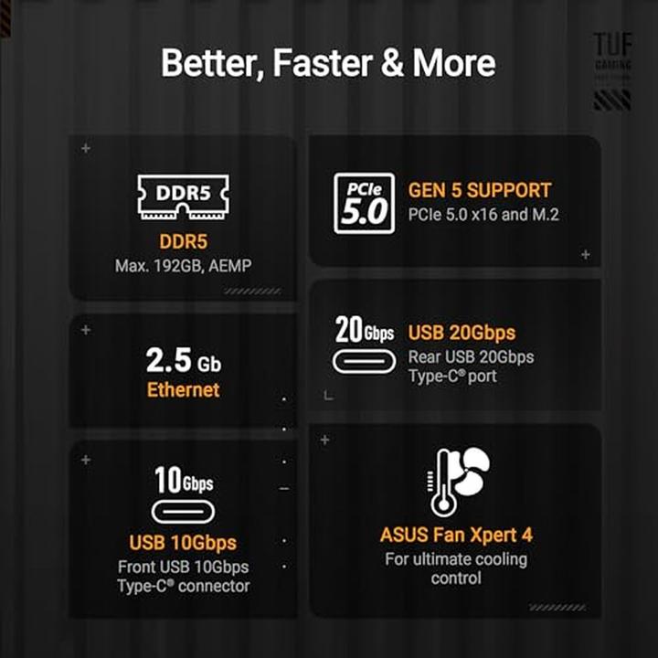 Actual product image ASUS TUF GAMING B850M-PLUS (AM5, AMD B850, mATX)