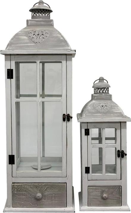 GuGus Wooden lantern set of 2 (26 x 18.5 x 77.5 cm, 2 x)