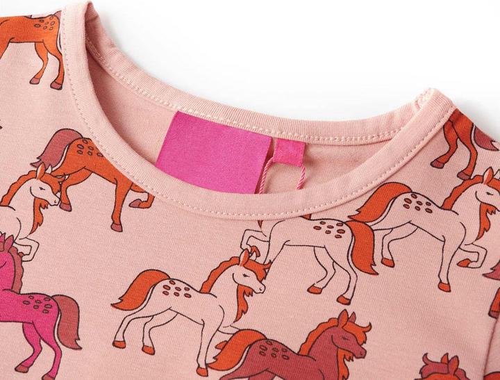 Produktbild vidaXL Kinderpyjama mit Langen Ärmeln Hellrosa 92,Material: 95 (92)