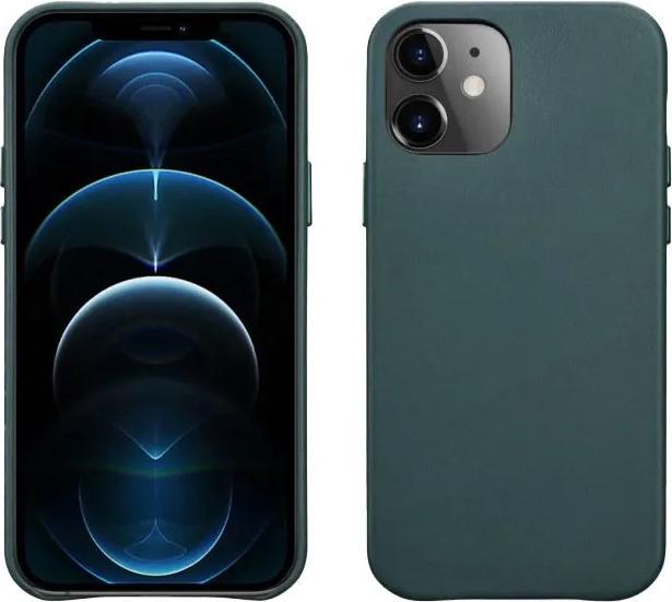 Immagine prodotto iCarer iPhone 12/12 Pro - Echtleder Back Cover Etui, grün (RIX1206) (Apple iPhone 12, Apple iPhone 12 Pro)