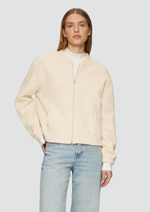 Produktbild S.Oliver Sweatshirt Jacke Jersey-Jacke mit Waffelstruktur (46)