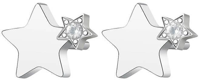 Actual product image Sagapo S'Agapµ - Elegant steel earrings with CLICK SCK45 crystals