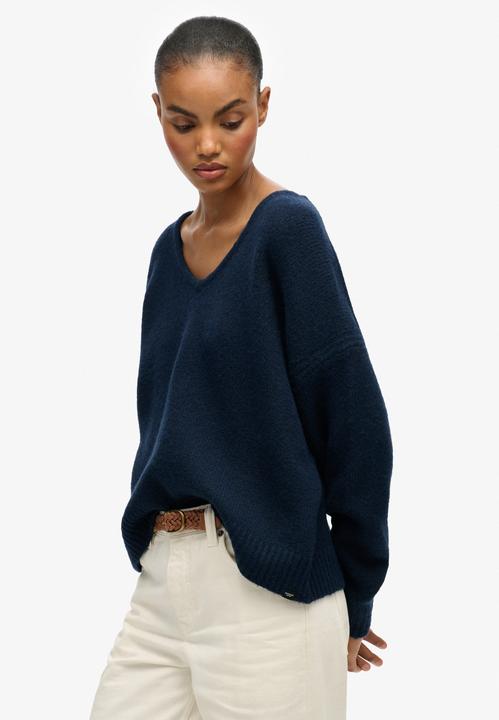 Produktbild Superdry Gebürsteter Oversize-Pullover mit V-Ausschnitt (S)