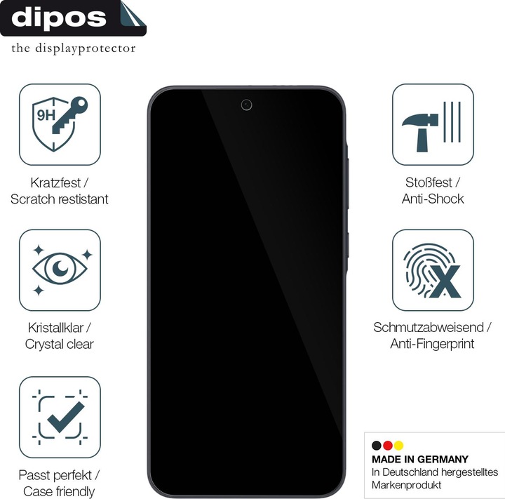 Actual product image Dipos Anti-Shock Screen Protector Clear (1 Piece, Samsung Galaxy A35)
