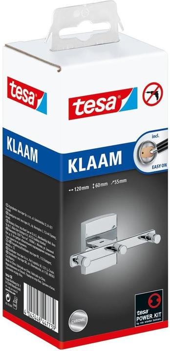 Produktbild tesa KLAAM Handtuchhaken inkl. Klebelösung ohne Bohren