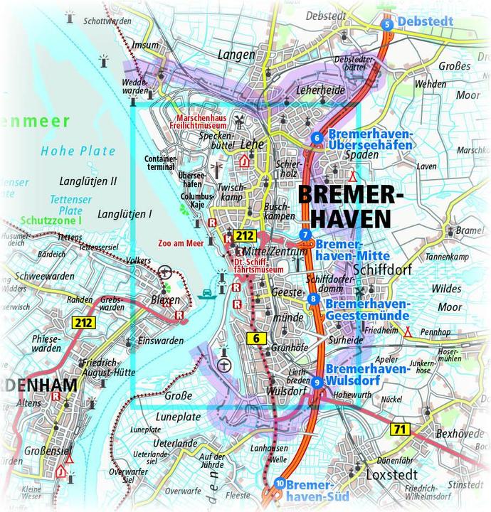 Produktbild Bremerhaven. Stadtplan 1 : 16 000 16000