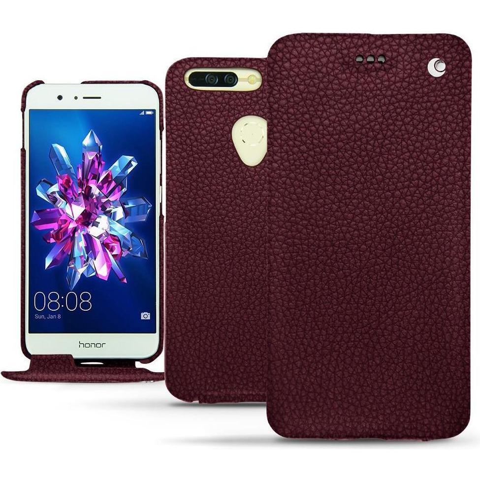 Noreve Lederschutzhülle vertikal (Honor 8 Pro), Smartphone Hülle, Violett