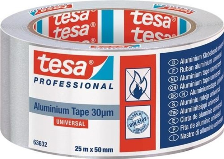 Immagine prodotto tesa Nastro adesivo in alluminio Universal 63632 con liner Lunghezza 25 m Larghezza 50 mm (50 mm)