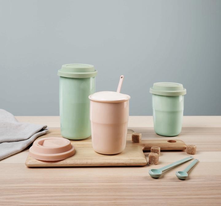 Produktbild ASA Selection ASA cup & go Thermobecher weiss Deckel türkis 0,35 l (0.35 l)