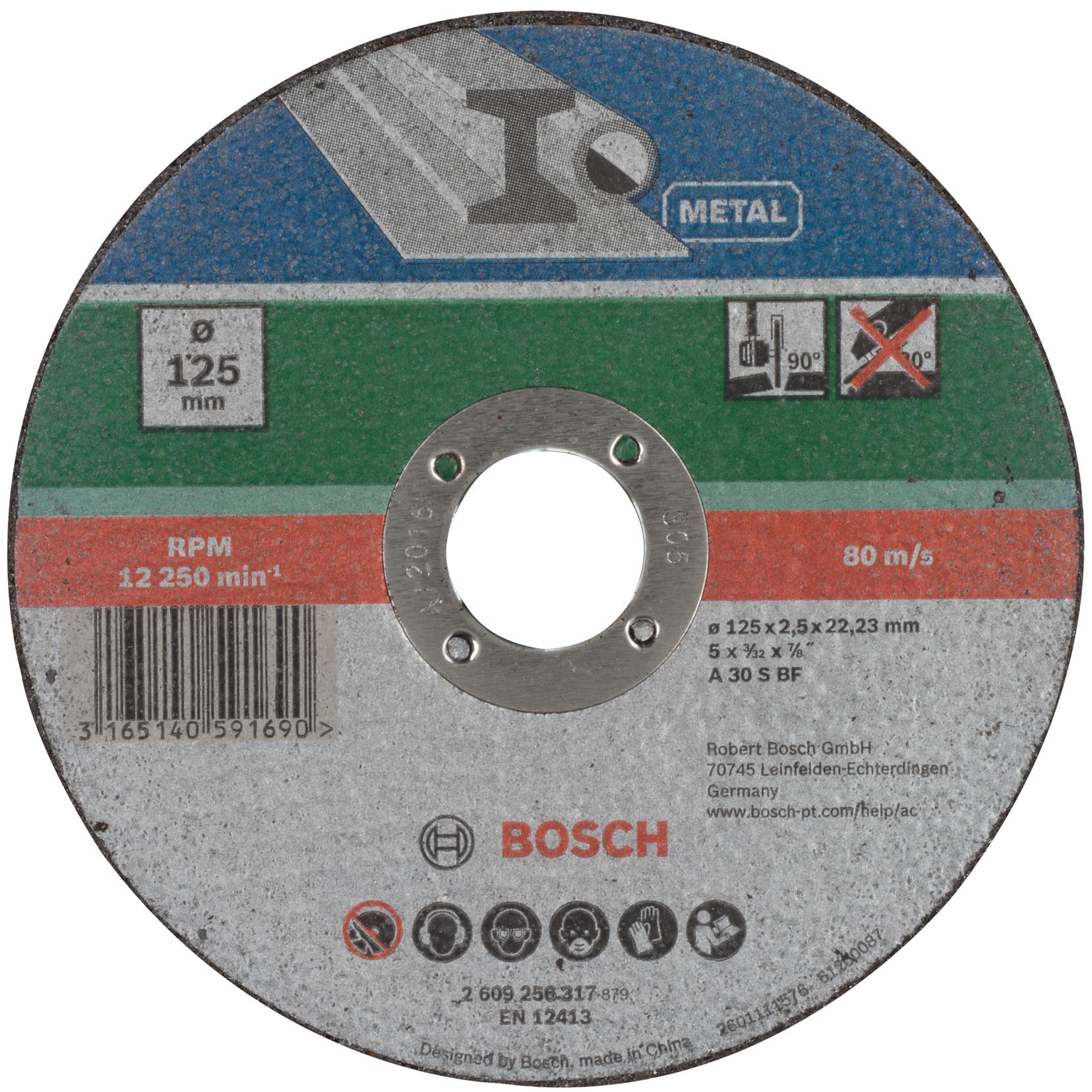 Bosch Zubehör, Sägeblatt, Trennscheibe gerade, Metall D= 125 mm Dicke= 2,5 mm
