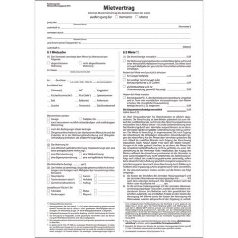 Sigel, Formular, 25 MV469 Mietverträge für Wohnraum (6 x)