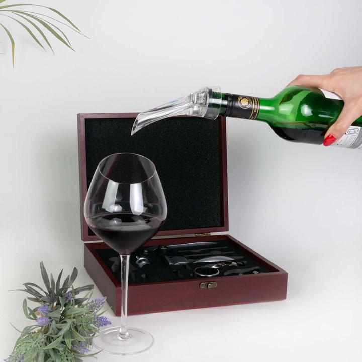 Produktbild Intirilife Wein Zubehör Set mit Weinöffner, Korkenzieher, Aussgiesser (9-tlg.) (Weinbelüfter, Weinausgiesser)