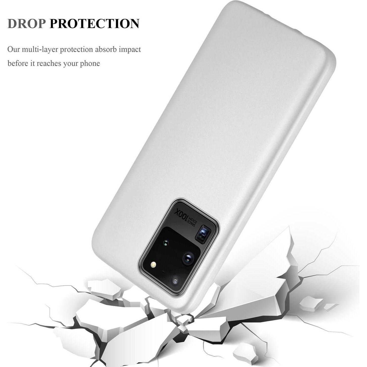 Thumbnail - Cadorabo TPU Matt Metallic Cover (Samsung Galaxy S20 Ultra), Smartphone Hülle, Silber