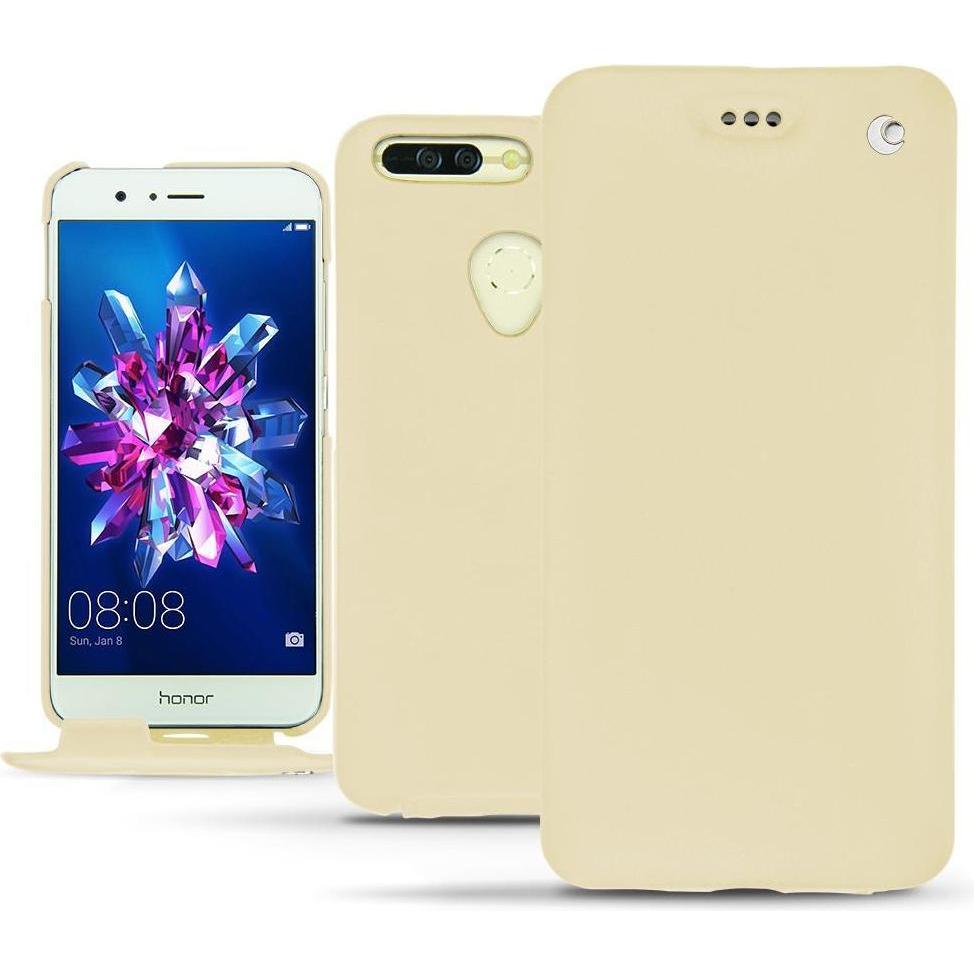 Noreve Lederschutzhülle vertikal (Honor 8 Pro), Smartphone Hülle, Beige