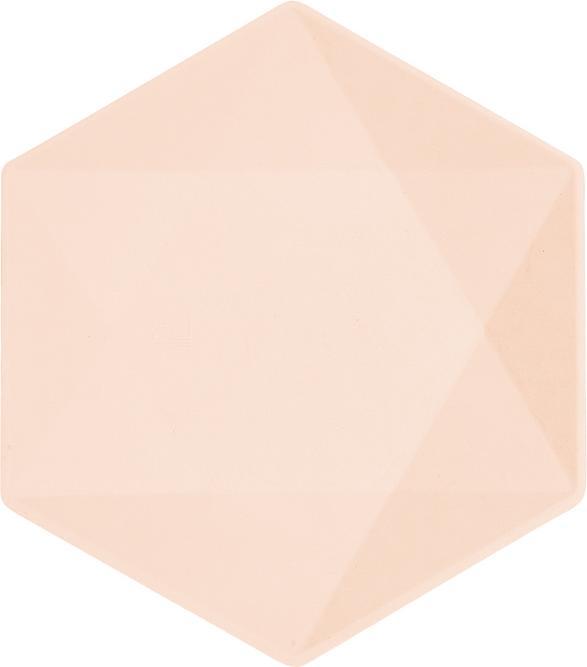 Actual product image Amscan Midi Vert Decor hexagonal plate orange (6x)