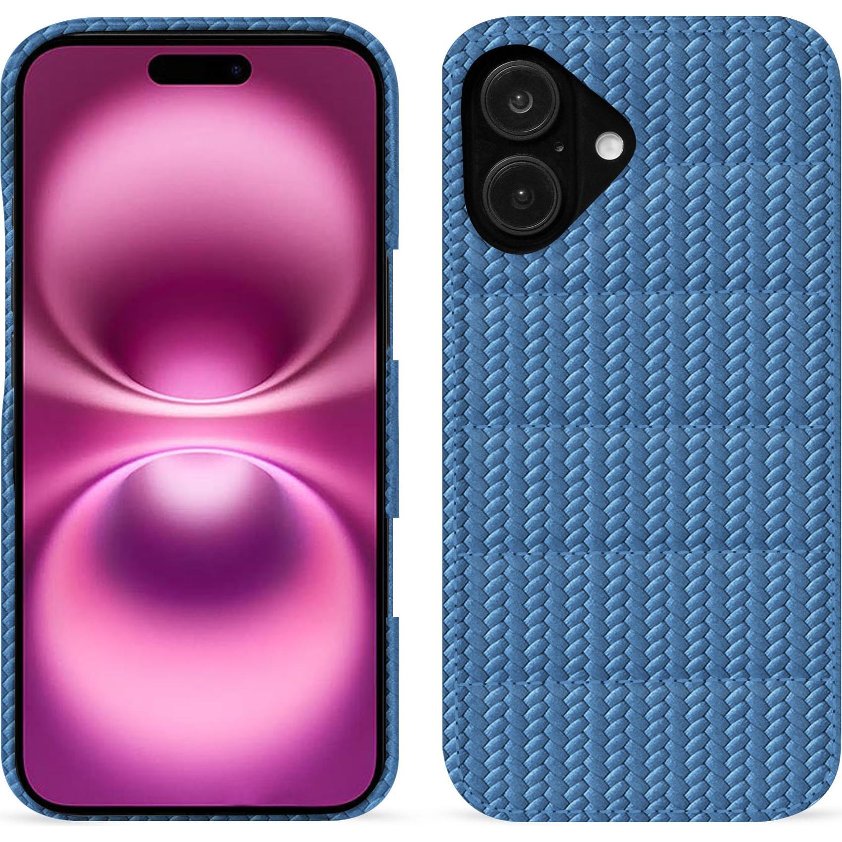 Noreve Lederschutzhülle (Apple iPhone 16 Plus), Smartphone Hülle, Blau