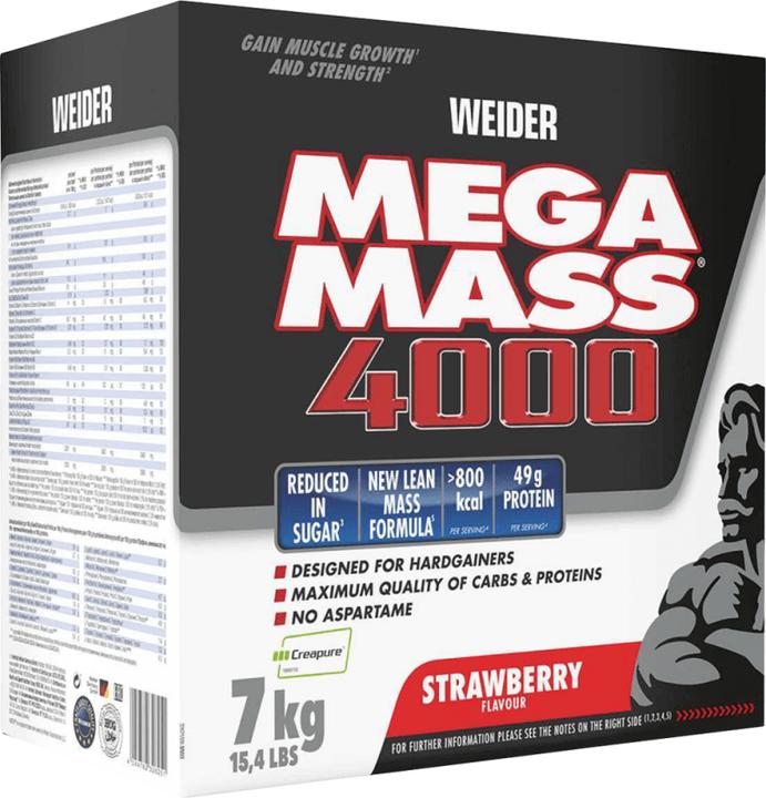 Weider Mega Mass 4000 (Erdbeer, 1 Stk., 7000 g)