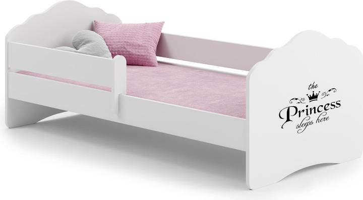 Actual product image ADRK Furniture Bed with mattress and rail CASIMO PRINCESS BLACK 160x80 (160 x 80 cm)