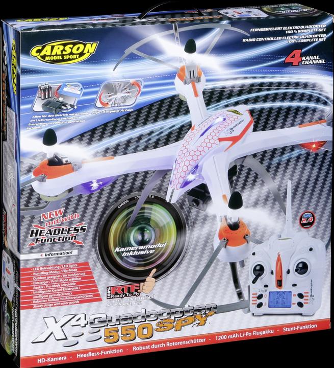 Actual product image Tamiya Carson Quadcopter 550 SPY 2.4 Ghz, RTF